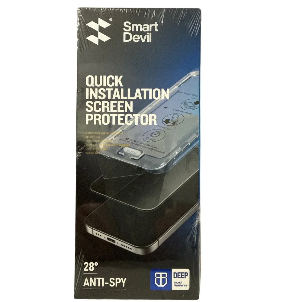 SmartDevil Dust-Free Box iPhone 12/12 Pro Screen Protector 9H Tempered Glass New